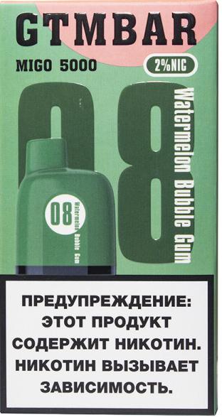 ЭСДН GTM BAR MIGO 5000 2% Watermelon Bubble Gum