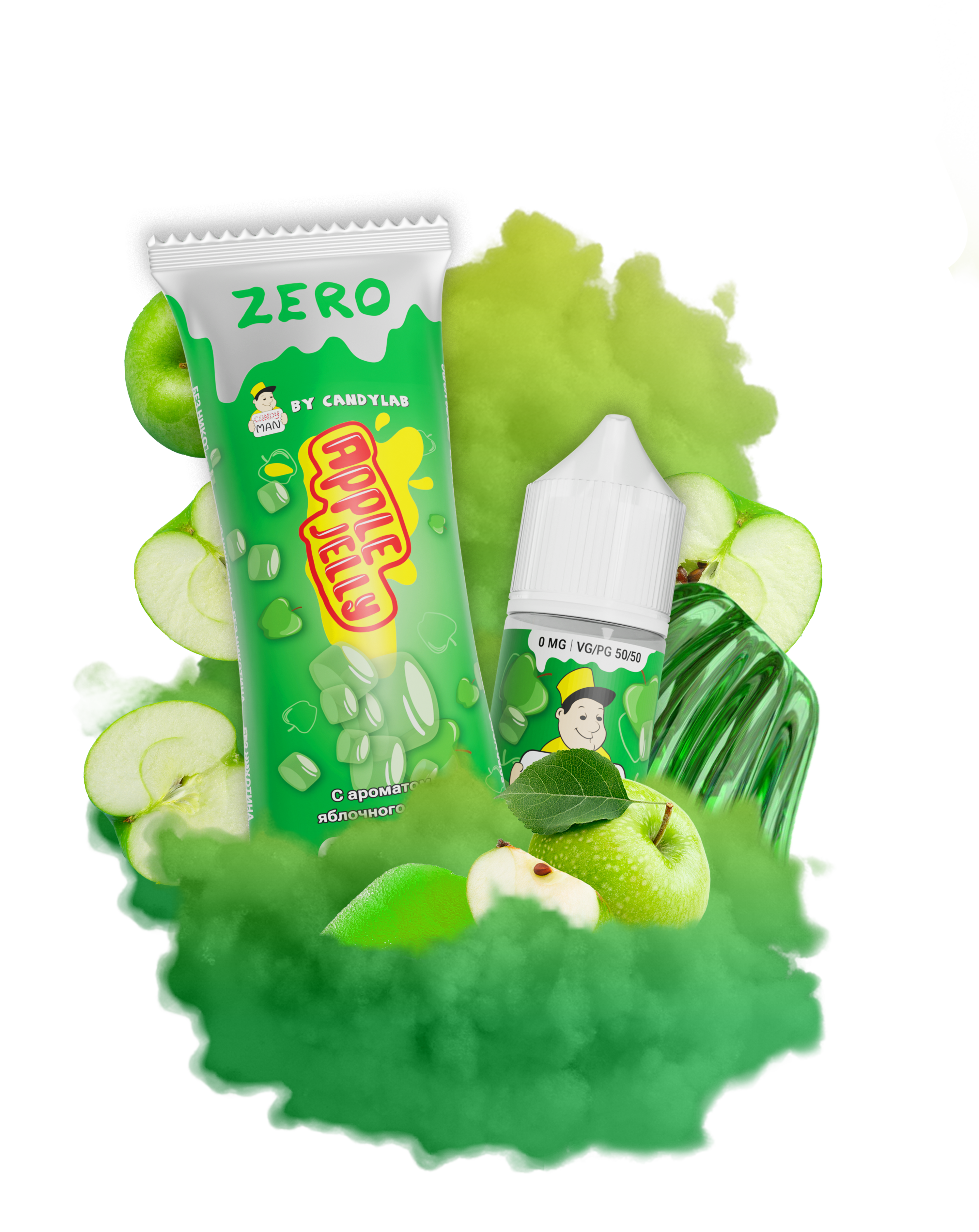 Жидкость для ЭСДН CandyMan Zero 27мл 0мг Apple Jelly